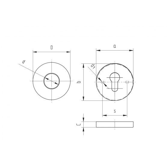 Štítok zámkový-FAB D50, t2mm - detail 1 - detail 1