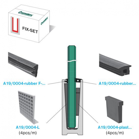 Set - kotvenie pre sklo - detail 1 - detail 1