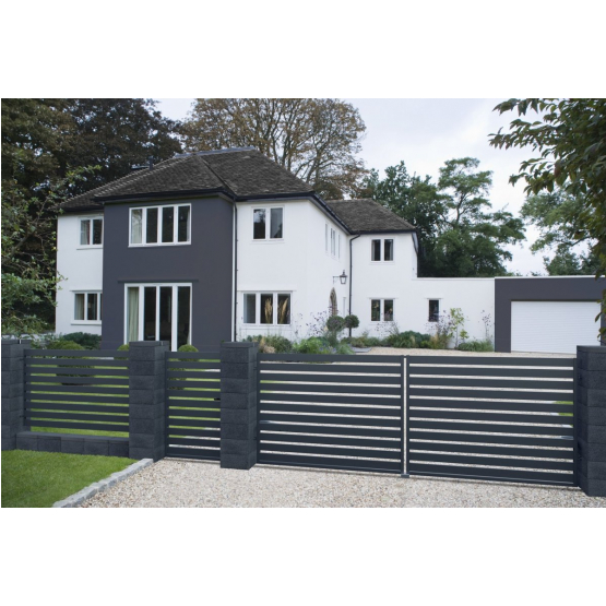 Brána 2kr. Oceľová SAFIR 4000x1500mm, Grafitová sivá, EKOmpakt - detail 1 - detail 1