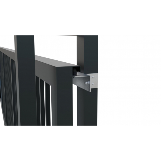 Posuvná samonosná brána INDUSTRY ZnPVC 6000x2000mm, antracit, ľavá - detail 6