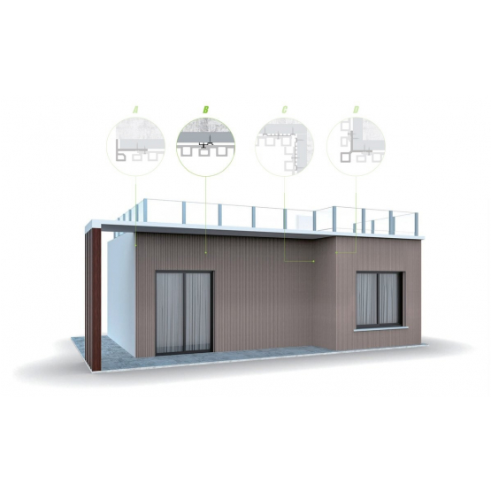 Príchytka WPC fasádnej dosky so skrutkou- 10ks - detail 1 - detail 1