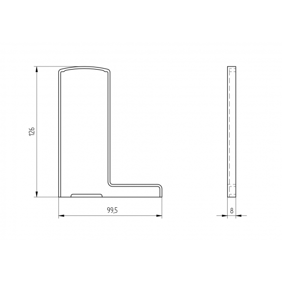 Záslepka pre profil AL/0006-S-E - detail 2 - detail 2