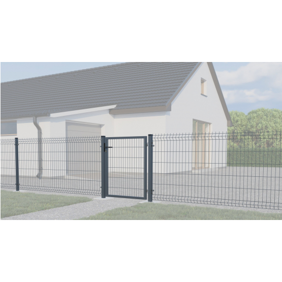 Bránka 1kr. SQUARE ZnPVC 1000x1200mm antracit - detail 2 - detail 2