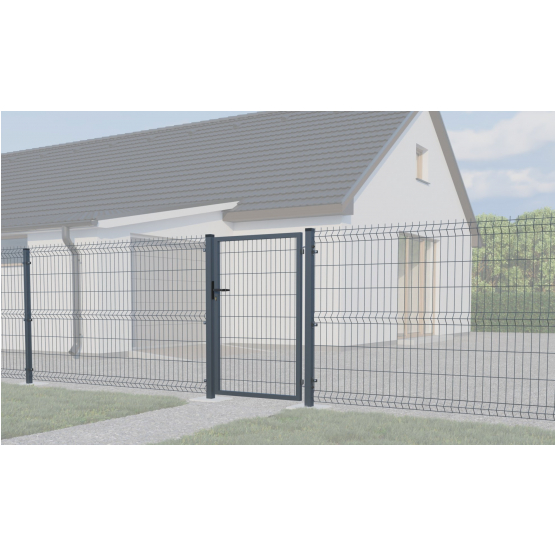 Bránka 1kr. SQUARE ZnPVC 1000x1500mm, antracit - detail 2 - detail 2