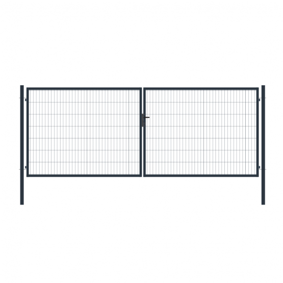 Brána 2kr. SQUARE ZnPVC 4000x1500mm, antracit - detail 1 - detail 1