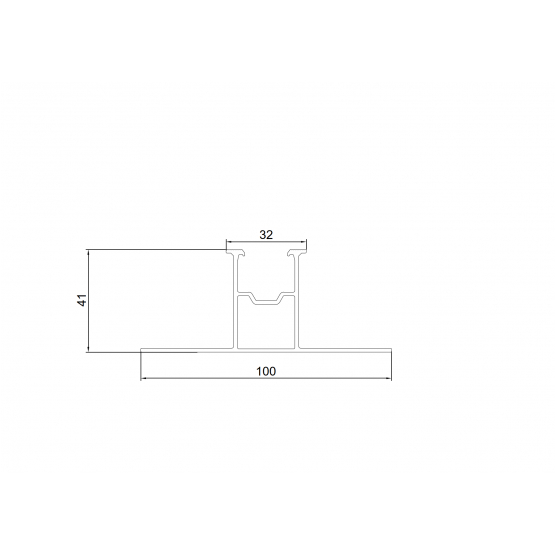 Montážny hliníkový profil R41-2-5800 - detail 1 - detail 1