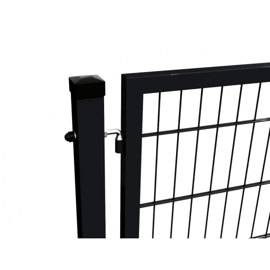 Bránka 1kr. 2D BOX ZnPVC 1000x1700mm RAL 9005 čierna matná - detail 4 - detail 4