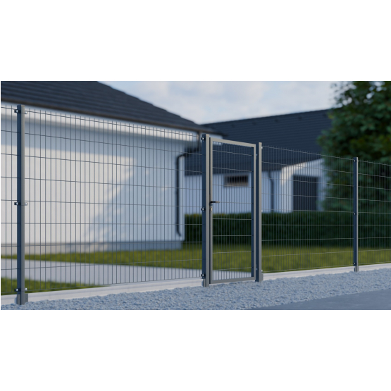 Bránka 1kr. 2D BOX ZnPVC 1000x1700mm RAL 9005 čierna matná - detail 6 - detail 6