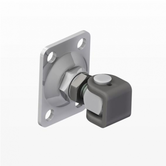 Záves nastaviteľný s kotviacou prírubou Zn, M12 - detail 1 - detail 1