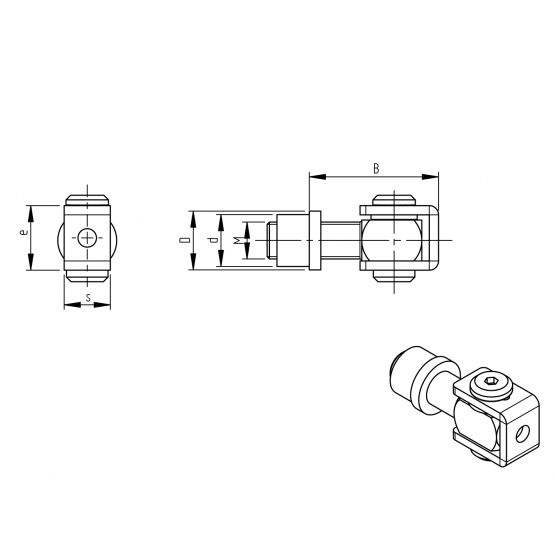 INOX záves nastav. s navariteľnou maticou M12 - detail 4 - detail 4