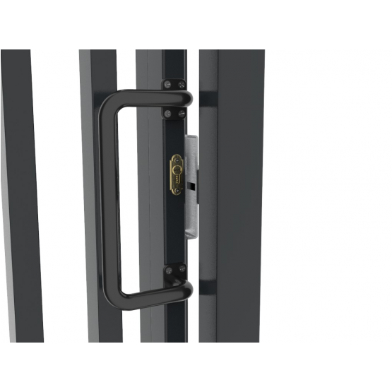 Posuvná samonosná brána INDUSTRY ZnPVC 4000x1800mm, antracit P/Ľ - detail 2 - detail 2