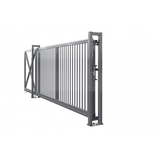 Posuvná samonosná brána INDUSTRY ZnPVC 4000x1500mm, antracit, P/Ľ - detail 1 - detail 1