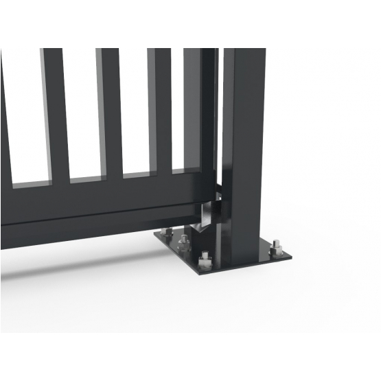 Posuvná samonosná brána INDUSTRY ZnPVC 6000x2000mm, antracit, pravá - detail 2 - detail 2