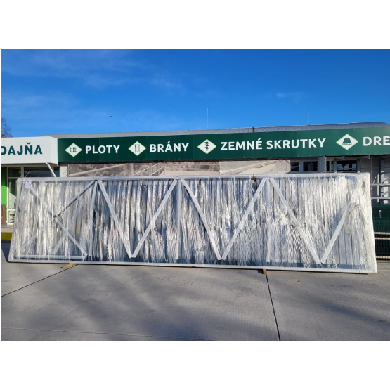 Posuvná samonosná brána INDUSTRY ZnPVC 6000x2000mm, antracit, pravá - detail 3 - detail 3