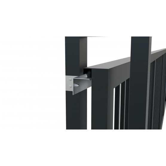 Posuvná samonosná brána INDUSTRY ZnPVC 6000x2000mm, antracit, pravá - detail 6 - detail 6