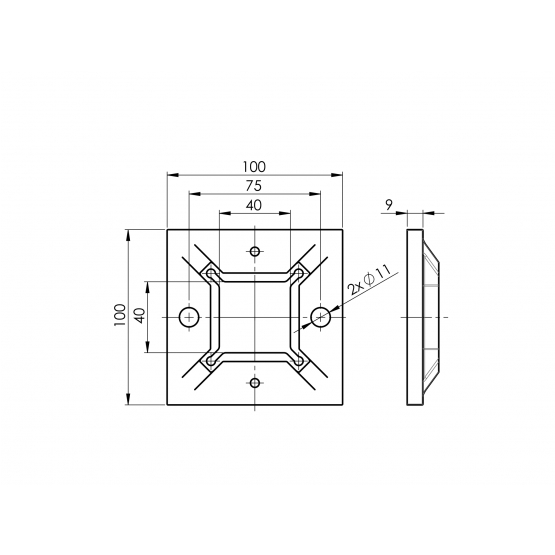 Kotvenie vrchné - príruba - detail 2 - detail 2