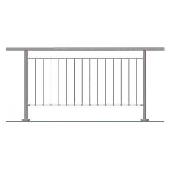 Zábradlie vertikal, VK- rovné AISI304, D42,4/d12ve - detail 1 - detail 1