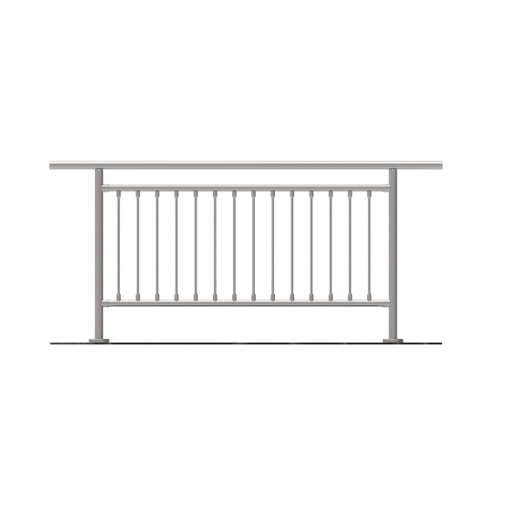 Zábradlie vertikal, VK- rovné AISI304, D42,4/d12ve - detail 1 - detail 1