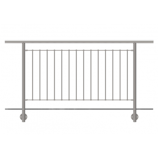 Zábradlie vertikal, BK- rovné AISI304, D42,4/d12ve - detail 1 - detail 1