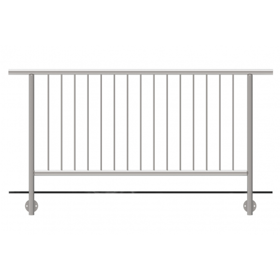 Zábradlie vertikal, BK- rovné AISI304, D42,4/d12ve - detail 1 - detail 1