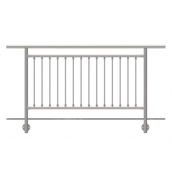 Zábradlie vertikal, BK- rovné AISI304, D42,4/d12ve - detail 1 - detail 1