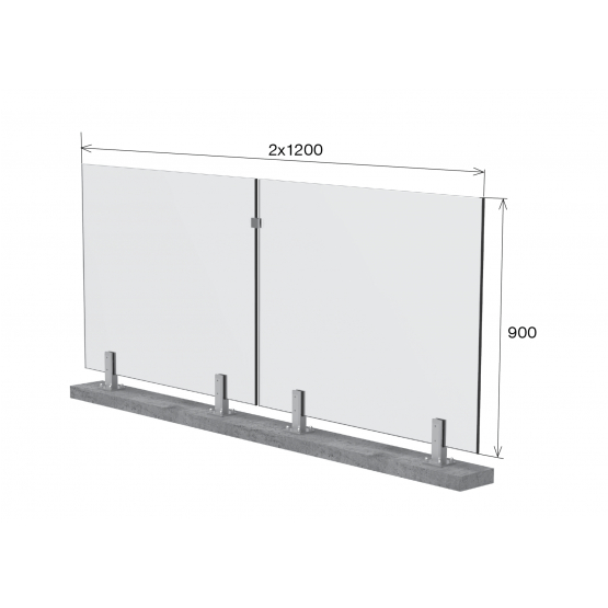 Spigot zábradlie AISI304 tabuľové 0,5kN - detail 1 - detail 1