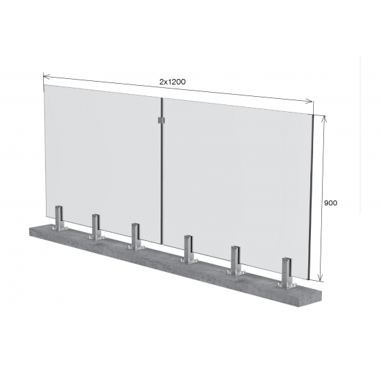 Spigot zábradlie AISI304 tabuľové 1,0kN - detail 1 - detail 1