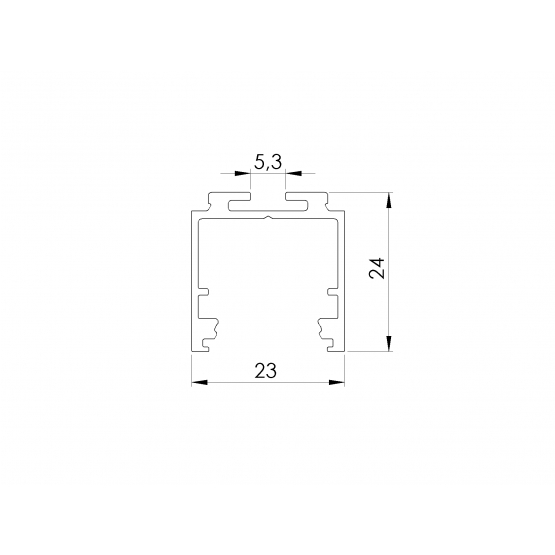 Profil hliník pre LED madlo - detail 1 - detail 1