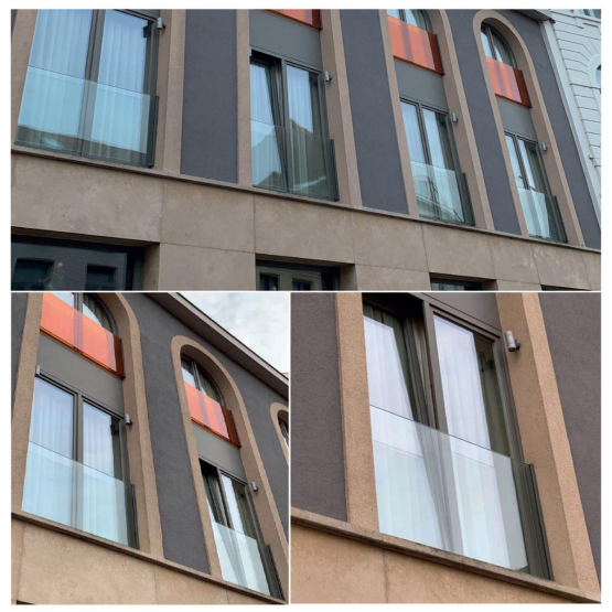 Francúzske okno AL rám bez skla, kotviť do špalety - detail 1 - detail 1