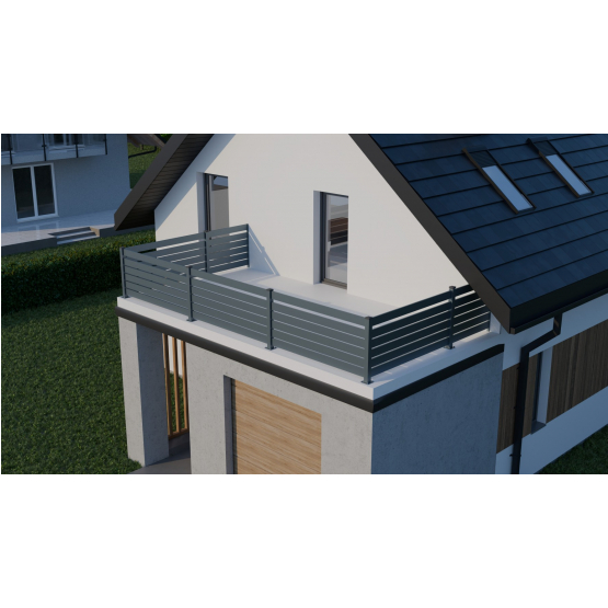 Hliníková lamela, profil 100x19,7x4000mm, antracit - detail 2 - detail 2