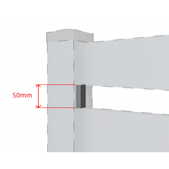 Hliníková dištančná lišta 50mm antracit - detail 1 - detail 1