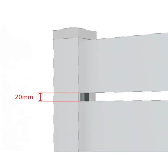 Hliníková dištančná lišta 20mm antracit - detail 1 - detail 1
