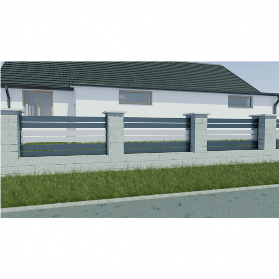 Modulárne Hliníkové oplotenie 925mm TIA 100-A2S - detail 3 - detail 3