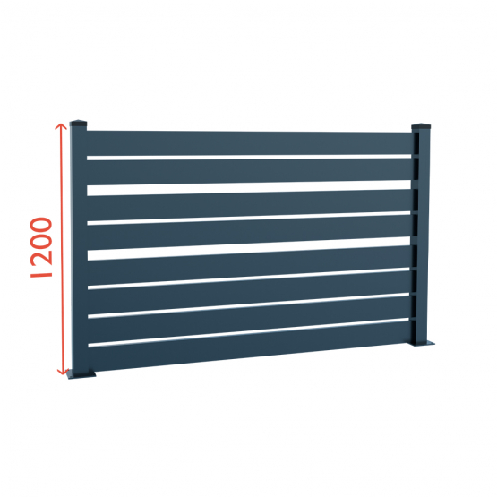 Modulárne Hliníkové oplotenie 1200mm TIA 120-A - detail 1 - detail 1