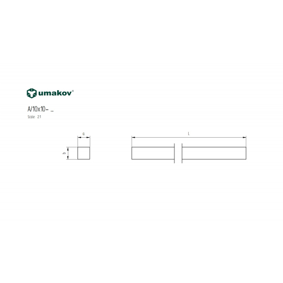 Tyč štvorcová - detail 2 - detail 2