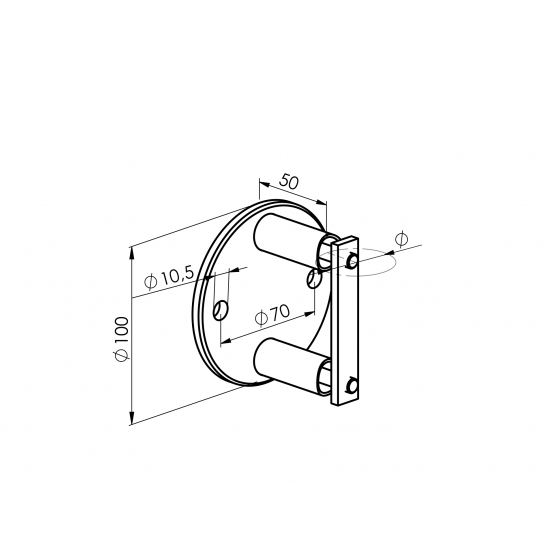 Kotvenie bočné kruhové - detail 2 - detail 2
