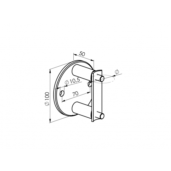 Kotvenie bočné kruhové - detail 2 - detail 2