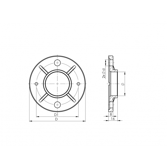 Kotvenie vrchné - príruba - detail 2 - detail 2