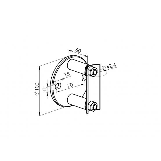 Kotvenie bočné kruhové - detail 1 - detail 1