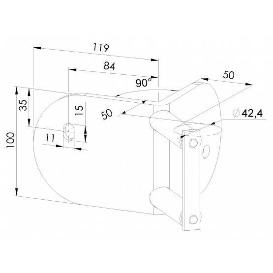 Kotvenie bočné kruhové vonkajšie - detail 1 - detail 1