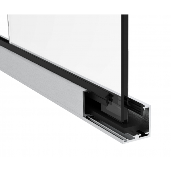 Zasklenie pevné - profil U skladaný z dvoch časti - detail 1 - detail 1