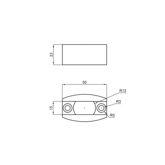 Posuv - vodítko AISI304, glass t 8,10,12mm - detail 3 - detail 3