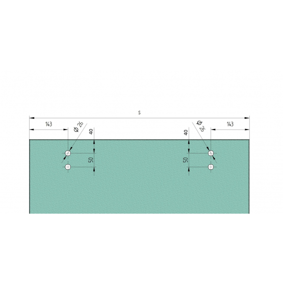 Kovanie - posuvné dvere -tyč AISI304 - detail 2 - detail 2