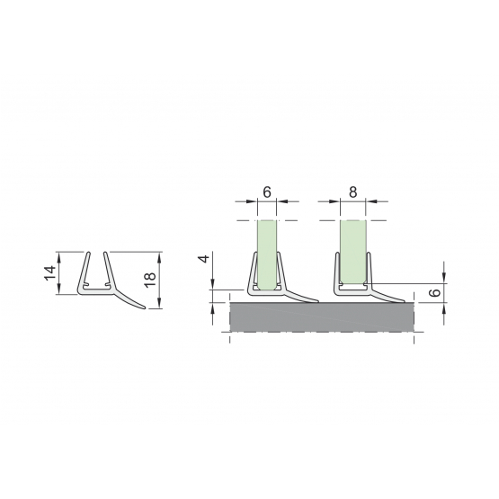 Tesniaca lišta na dvere vertikálna - detail 3 - detail 3