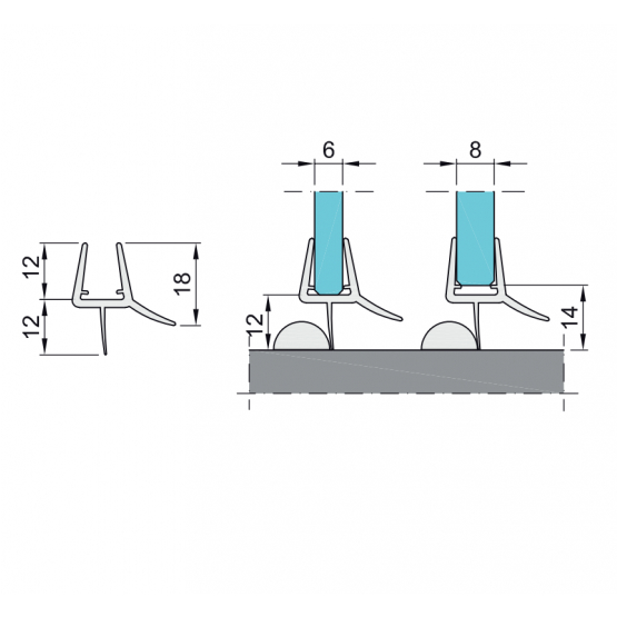 Tesniaca lišta na dvere - detail 2 - detail 2