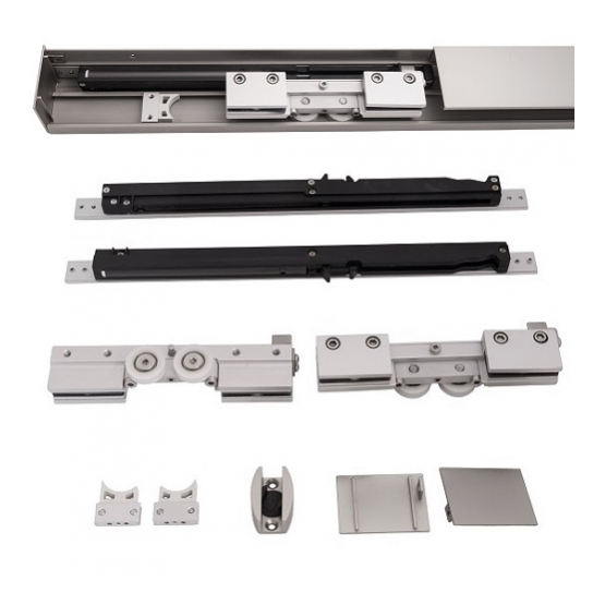 Kovanie - Posuvné dvere-lišta,2x tlmené dovieranie - detail 1 - detail 1