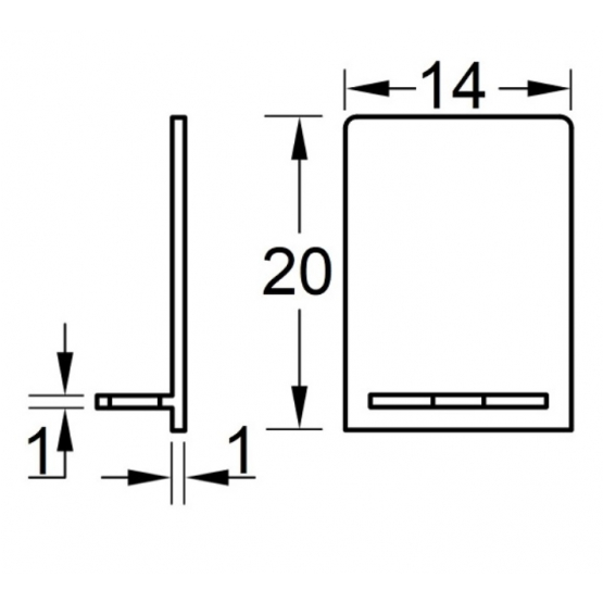 Záslepka k profilu 20x14 - detail 1 - detail 1