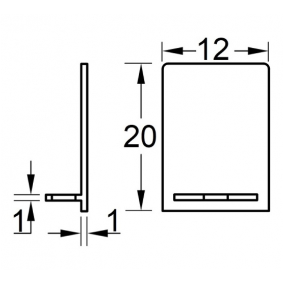 Záslepka k profilu 20x12 - detail 1 - detail 1
