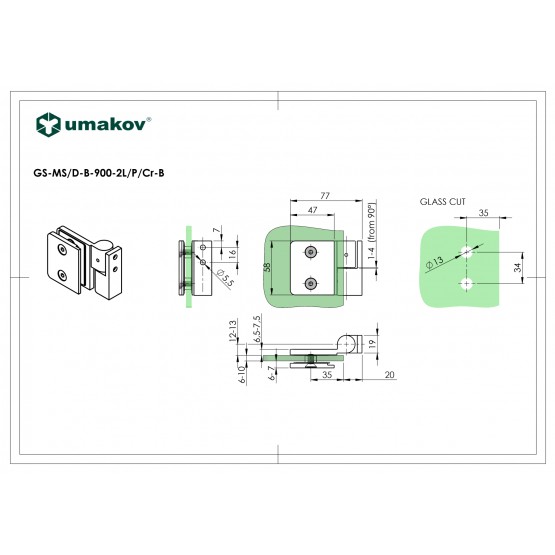 Záves pre sklenené dvere do sprchy - detail 2 - detail 2
