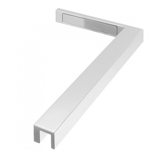 Stabilizačný uholník sklo-stena - detail 1 - detail 1